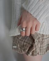 [925SILVER] STARRY CREAM STAR PATTER RING