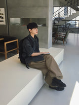  Loose Patch Washed Half Shirt 2C