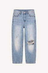 Distressed vintage denim pants