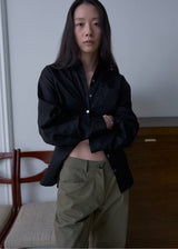 Malissa Straight Cotton Pants (Khaki)