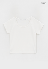 [B-BASIC] スタンダードナグランUネック半袖Tシャツ (2サイズ)
