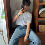 Perfect U Neck Short Sleeve T Shirt (4color)