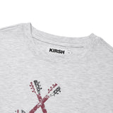 UNION JACK CROP T-SHIRT - GRAY  