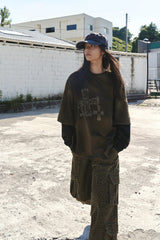 (W) DOUBLE-POCKETED LEOPARD PANTS