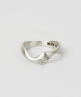 Clover wave ring W (925 silver)