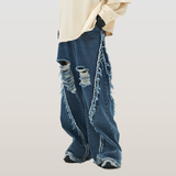 RELABEL 23AW Split Big Destroyed Wash Jeans