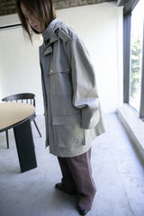 silver snap pocket safari coat(2colors)