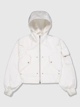 Circle Denim Bomber Jacket (White)