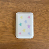 magSafe case pastel star white leather card wallet set