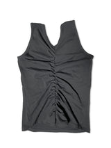  BACK WEAVE SLEEVELESS . CHARCOAL