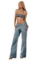 POP Infinity Denim Bra Top