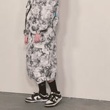 tiedye capri cargo shorts_white