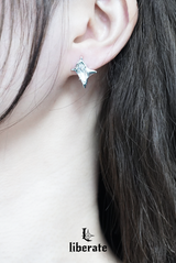 Crushed Square Cubic Earring