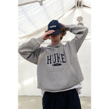 HUKEロゴNAVYフードT