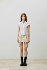 BELLA MINI SKIRT PANTS / BEIGE