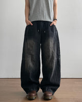 Block Panel Denim Pants