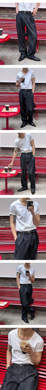 [S/S] Linen half banding pants(2color)