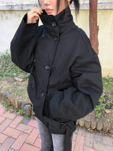 Bailin Belted Short Trench Jacket