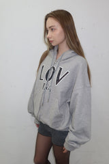 LT ROUGH HOOD ZIP-UP_GREY