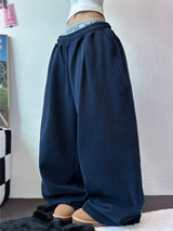 M-XL💙3サイズ💙ピンタックワイドロングパンツ🩶💙🖤🤎4カラー