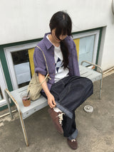 シーリンカットバルーンワイドデニムパンツ