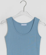 Duhin Basic Color Layered Round Sleeveless