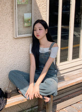 Off Shoulder Slim Rib Short Sleeve T-shirt (3color)