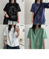 Rudy Ribbon Short-Sleeved T-Shirt (4 colors) - H&L