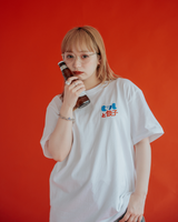 ふくだビールと餃子刺繍Tshirt