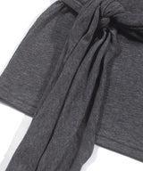 ラップタイボートネックトップ_チャコール