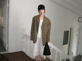 Row classic jacket_khaki beige