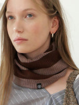 Knit Hat&Neck Warmer_Brown