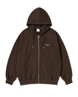 25FW ベーシックロゴナッピングフーディージップアップ ダークブラウン