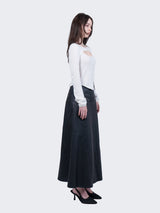 ロングレザースカート