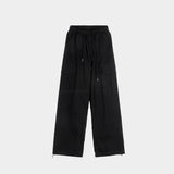 (Unisex) K-POP IUカーゴビッグワイドストリングカーゴパンツ (3 colors)