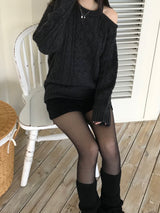 Leel Shoulder Slit Knitwear (3 colors)