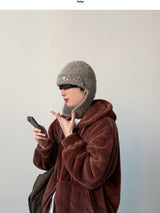 Ear Flap Button Beanie