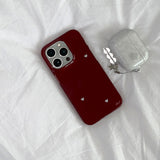 [MADE] STARRY HEART PHONE CASE BURGUNDY (glossy hard)