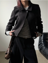 High neck short coat(2color)