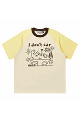 パステルドッグスケッチラグランTシャツ