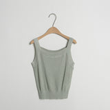 (Z-T-6511)BASIC SQUARE SLEEVELESS KNIT