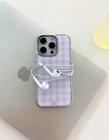 [MADE]ピクニックライラック シルバーエポキシ バンパー iPhoneケース