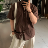 Cool Basic Semi-Over Short Sleeve Shirt