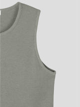 Waffle Crop Sleeveless Tee