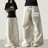 Lenny waist banding color nylon rust lock wide pants