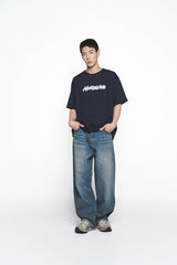 25SS ラフペインティングロゴショートスリーブTシャツ ダークネイビー