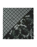 Half&Half Plaid Square Scarf 95 _ GREY