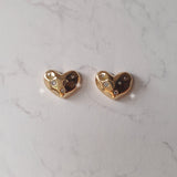 オリビアハートピアス-金