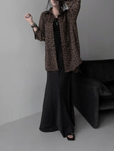 loose-fit leopard grunge shirt (2color1)