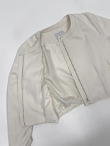 Tweed Zip-Up Blouson Jacket